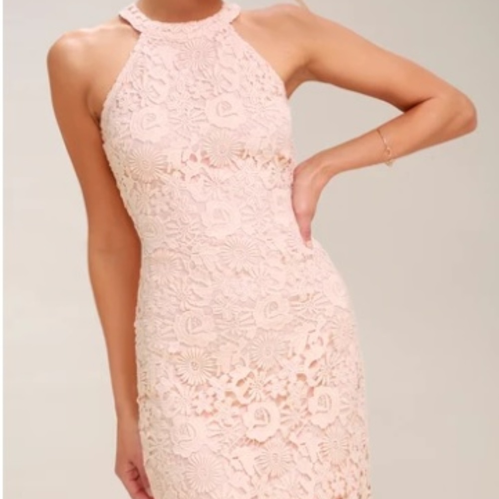 Love Poem Blush Pink Lace Dress From Lulus.